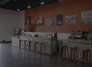Black Coffee Interior and bar of Black Coffee, a new coffee shop in Colorado Springs.