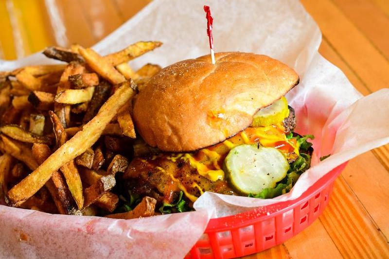 The Deluxe Burger at Green Line Grill. It's El Reno-style onion "fried" burgers make it one of the best cheap eats in Colorado Springs.