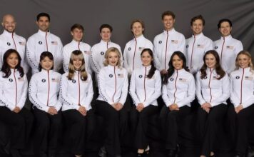 The U.S. Figure Skating Olympic Team for the Milan Cortina 2026 Olympics, some of whom train at the US Olympic & Paralympic Training Center in Colorado Springs.