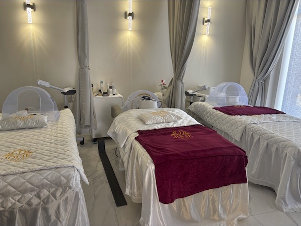 Beds in the facial room at new Jolie Nails and Spa in Briargate, Colorado Springs.