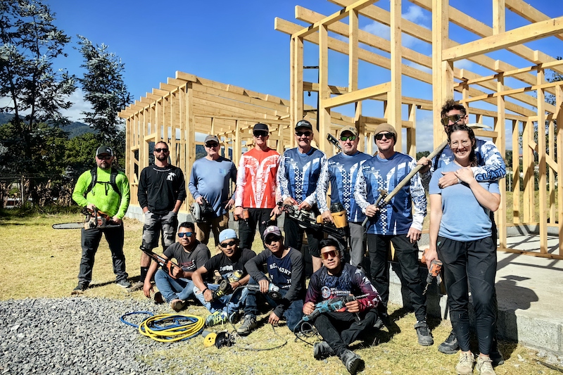The Endure Adventures construction team building homes in Guatemala. 