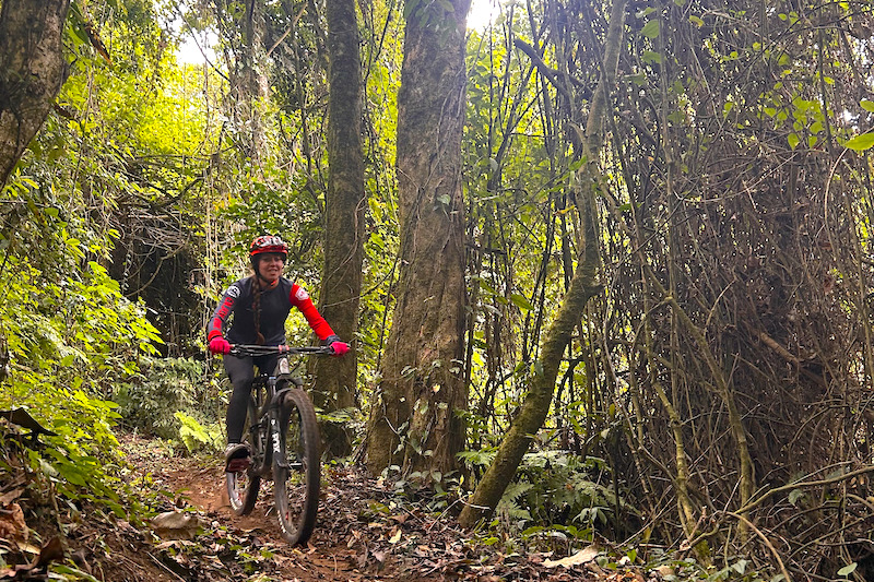 The author mountain bikes in Guatemala on a trip with Endure Adventures.