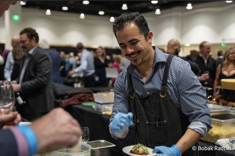 Colorado Springs chef Fernando Trancoso serves gourmet bites at the Grand Tasting of the Wine Festival of Colorado Springs. 