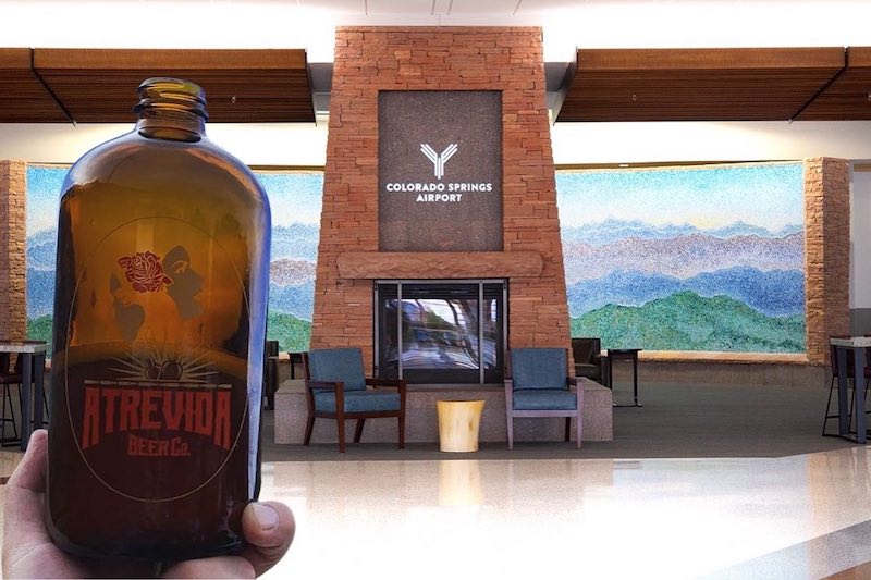 Atrevida Beer bottle at the Colorado Springs Airport where it is now served. 