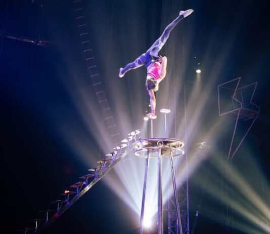5 Best Things to Do in Colorado Springs This Weekend An acrobat balances on one hand high overhead in the big top tent at the Do Portugal Circus USA, one of the best things to do in Colorado Springs this weekend.