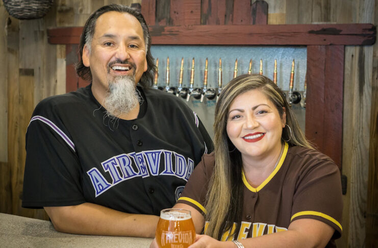 Jessica and Rich Fierro, owners of Atrevida Beer Colorado, a Latina-owned brewery in Colorado Springs.
