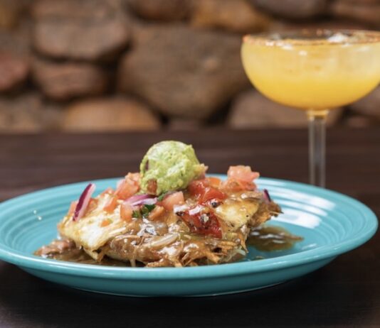 People’s Choice: Best Mexican Restaurants in Colorado Springs A quesadilla and margarita at Crystal Park Cantina, one of the best mexican restaurants in colorado springs and People's Choice award winner.