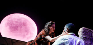 Romeo and Juliet confess their love on the balcony in Theatreworks Romeo and Juliet at the Ent Center in Colorado Springs, 2026.
