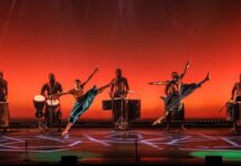 Step Africa dancers leap while drummers provide the beat. The step dance company performance is one of the best things to in Colorado Springs this weekend.