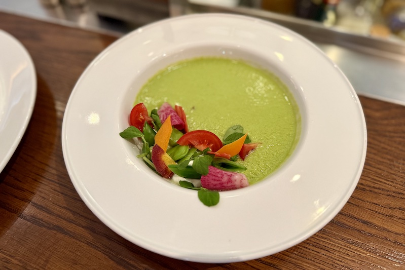 Summit restaurant spring menu gazpacho at the Broadmoor.