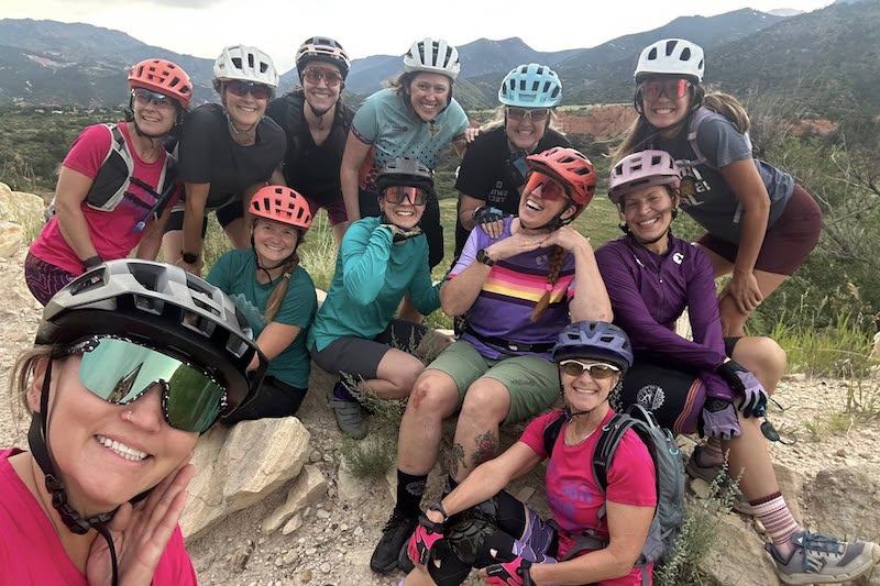 Women's mountain biking group ride with WMBA.