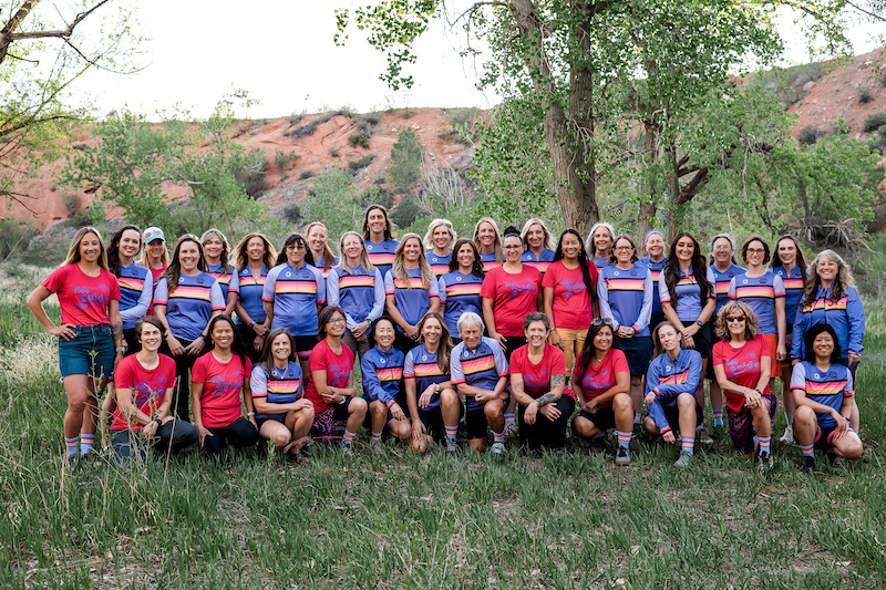 WMBA group shot of women's mountain biking club in Colorado Springs.