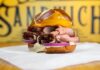 Share the Love, Pass the Mustard at Colonel Mustard’s Sandwich Emporium The London Broil Pretzel Roll sandwich at Colonel Mustard's Sandwich Emporium in Colorado Springs