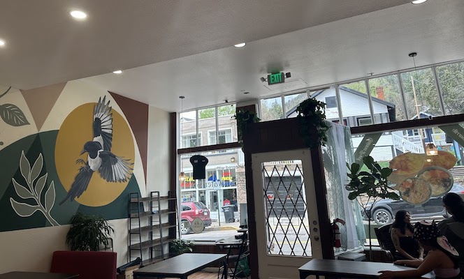 Inside the IncliNation Cafe in Manitou Springs