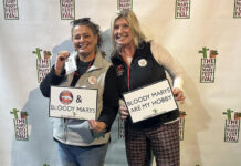 How to Bestie in COS Besties Laura Eurich and Carrie Simison as judges at the Bloody Mary Festival in Denver.