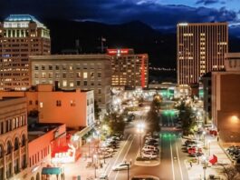 Chamber & EDC’s Source Colorado Springs Is Defining the Local Narrative Skyview of downtown Colorado Springs cityscape at night