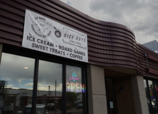Ice Guys Homemade Ice Cream Ice Guys Dice Guys ice cream and game shop downtown.
