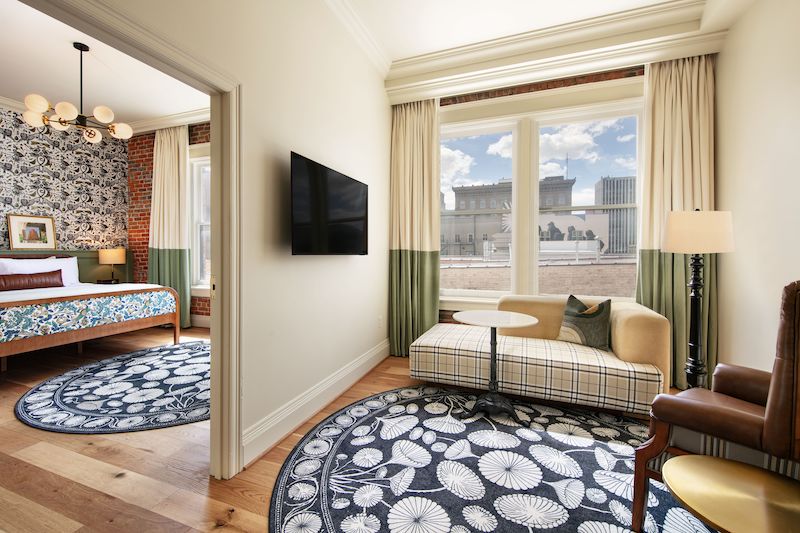 A Foundation King Suite at The Mining Exchange Hotel in Colorado Springs.