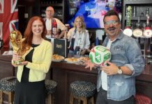 Where to Watch the World Cup in Colorado Springs Nova and FOX21 anchor Julie Baker and Brit Pub staff film at The Brit Pub head of their World Cup show and events