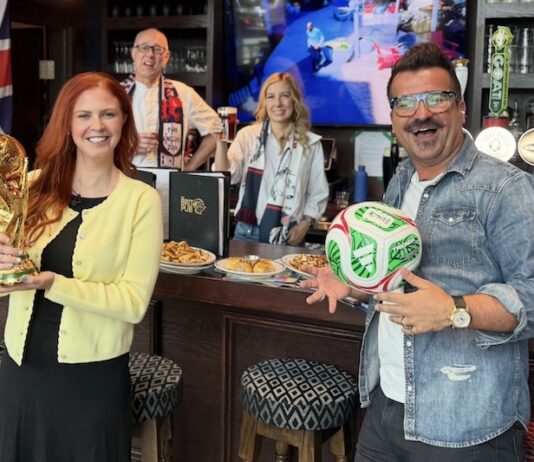 Where to Watch the World Cup in Colorado Springs Nova and FOX21 anchor Julie Baker and Brit Pub staff film at The Brit Pub head of their World Cup show and events