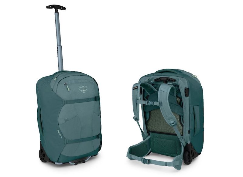 Osprey Farpoint Fairview Wheeled Travel Pack is one of our picks for best backpacks for traveling