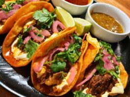 Pin-Txi Wey Serving Permanently at WestFax Springs Pork belly al pastor from Pin-Txi Wey food truck at WestFax Brewing Company in Colorado Springs.