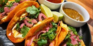 Pin-Txi Wey Serving Permanently at WestFax Springs Pork belly al pastor from Pin-Txi Wey food truck at WestFax Brewing Company in Colorado Springs.