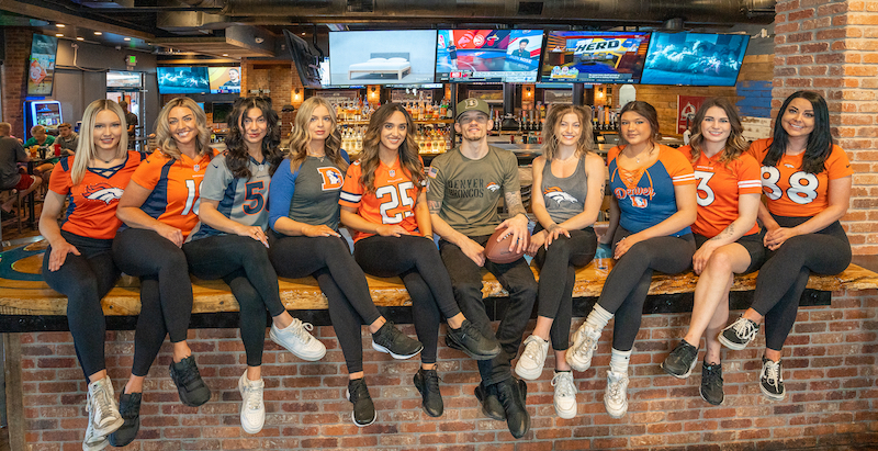 Waitresses at the Sports Book Bar and Grill, the newest sports bar in Colorado Springs.