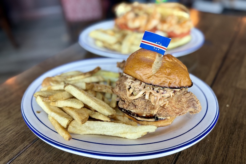 The Down with the Chicken sandwich at the Brit Pub.
