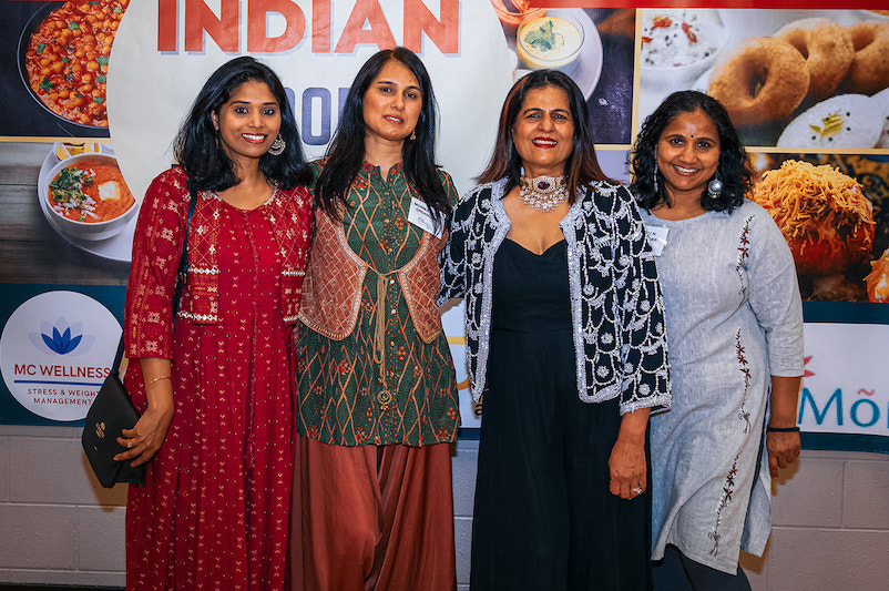 Women in Indian fashion at the Indian Food Festival in Colorado Springs