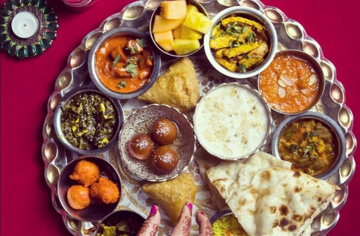 A tray of Indian food at the Indian Food Festival in Colorado Springs