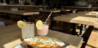 Don’t Overlook Brunch at White Pie Brunch at White Pie in Colorado Springs featuring a frose, lavender mocktail and Frittata Affogata