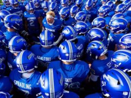 5 Best Things to Do in Colorado Springs This Weekend The Air Force Football team huddles before a game.