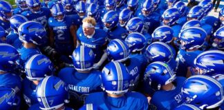 5 Best Things to Do in Colorado Springs This Weekend The Air Force Football team huddles before a game.