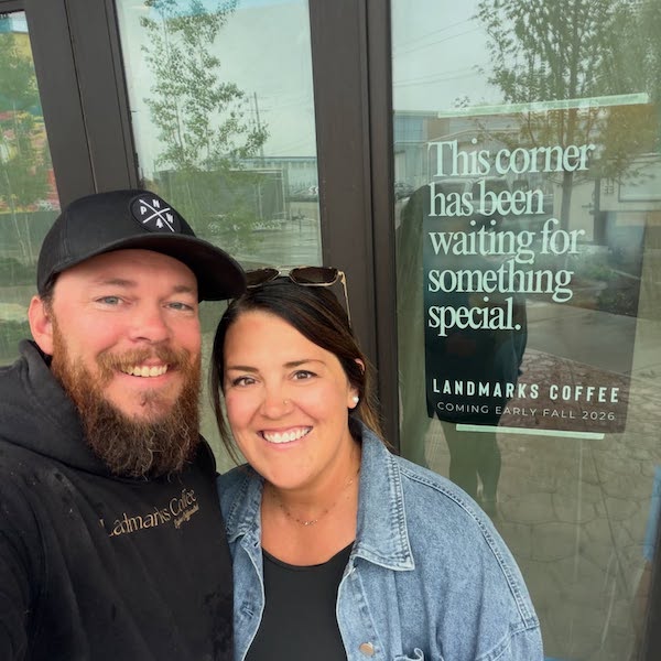 Brandon and Toni Watts, owners of Landmarks Coffee.
