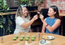 BrewCHA Brings Tranquility to Colorado Springs Fatima Concepcion and Dai Wong taste test matcha powders at BreCHa matcha lounge in downtown Colorado Springs.