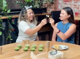 BrewCHA Brings Tranquility to Colorado Springs Fatima Concepcion and Dai Wong taste test matcha powders at BreCHa matcha lounge in downtown Colorado Springs.