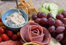 A DIY charcuterie board for girl dinner
