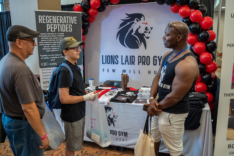 Lion's Lair booth at the Colorado Springs Health and Fitness Expo.