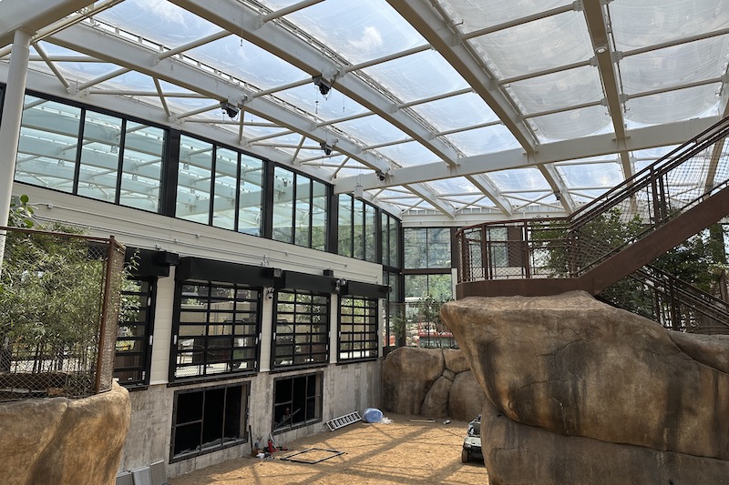 Interior of the new International Center for the Care and Conservation of Giraffe at Cheyenne Mountain Zoo in Colorado Springs.