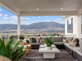 Discover What’s Possible at the 2026 Colorado Springs Parade of Homes A view of the mountains from the patio of a new home in the Colorado Springs Parade of Homes 2026.