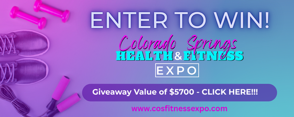 promotional graphic for COS Health and fitness expo giveaway