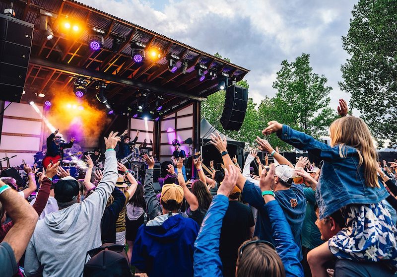 Ozomatli plays a concert on The Lawn at Surf Hotel in Buena Vista, CO