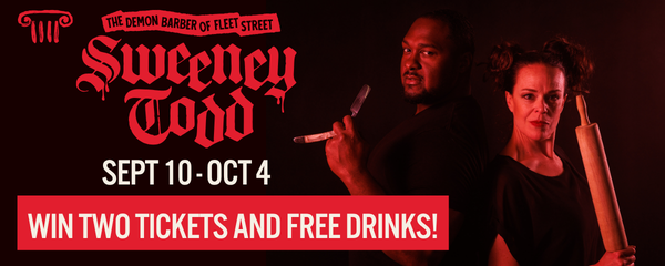 promotional graphic for Sweeney Todd - ENT giveaway
