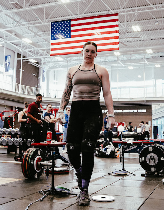 Olympic weightlifter Mattie Rogers training at the U.S. Olympic and Paralympic Training Center.