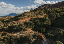 New Trail Updates for Colorado Springs A mountain biker on the new Blodgett bike hill in Blodgett Open Space.