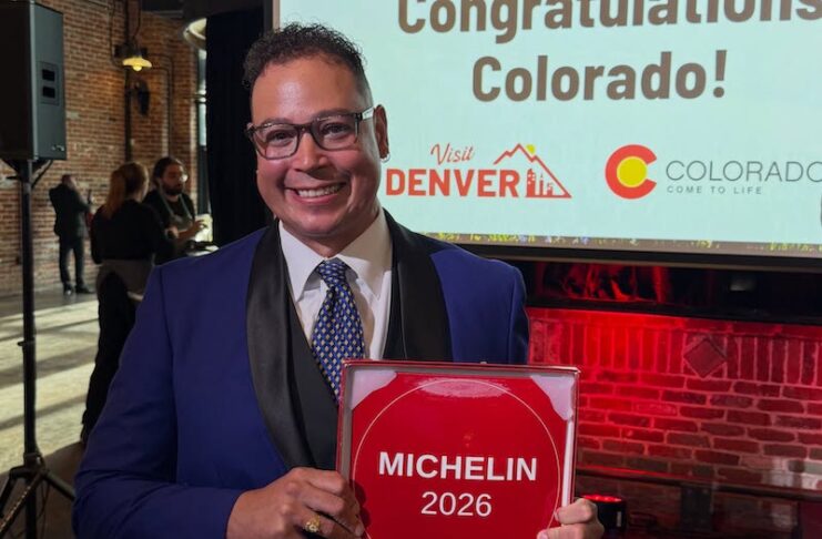 Chef Bother Luck with his Michelin Guide award 2026