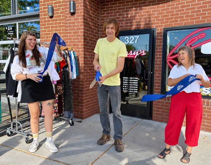 Ribbon cutting at Easy’s Records & Vintage in downtown Colorado Springs.