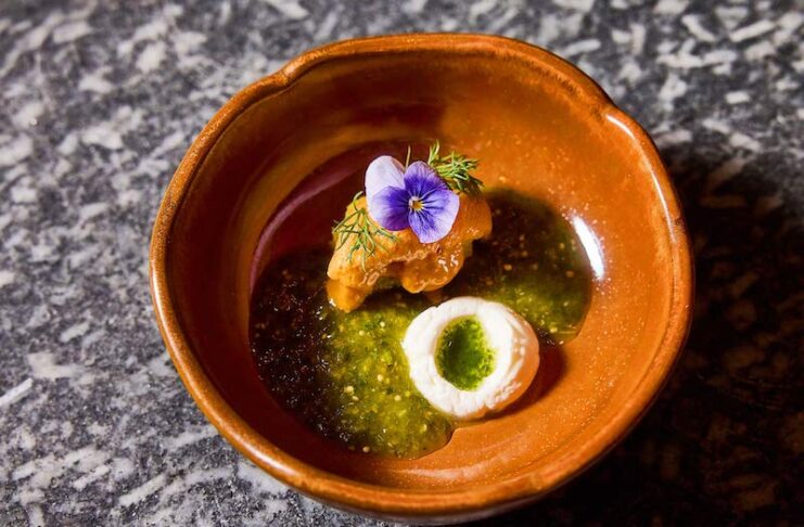 An artistic dish at Milpero, the newest Michelin Star restaurant in Colorado as of 2026