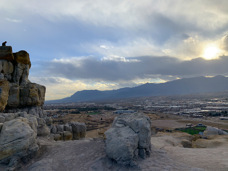 Sunset view from Pulpit Rock. 